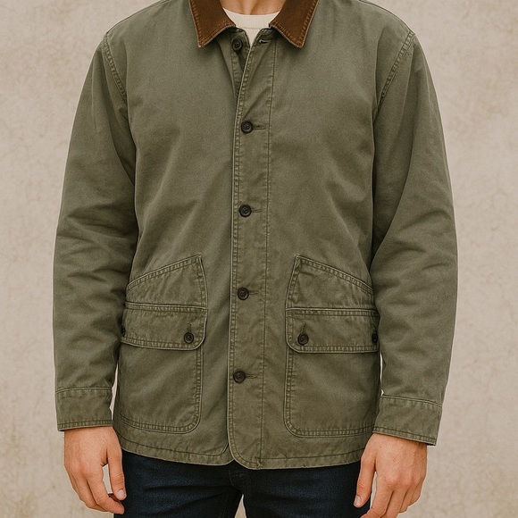 Orvis Olive Green Barn Coat Men XXL Classic Field Style Casual Rugged Fall - Picture 14 of 14
